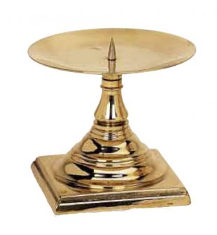 Подсвечник Диммарк 1184, блестящая и состаренная латунь