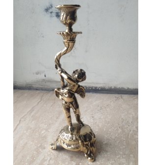 Подсвечник ДИММАРК Путти SX 01337, блестящая, состаренная латунь