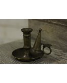 Подсвечник с колпаком для тушения свечи Диммарк 130143, состаренная латунь