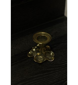 Подсвечник ДИММАРК Цветок 01214, блестящая латунь