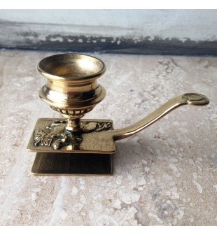 Подсвечник Диммарк 00118, блестящая и состаренная латунь