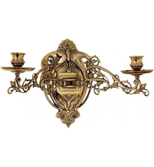 Подсвечник настенный ДИММАРК 00225, блестящая латунь