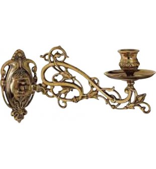 Подсвечник настенный ДИММАРК 00224, блестящая латунь