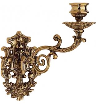 Подсвечник настенный ДИММАРК 00221, блестящая латунь