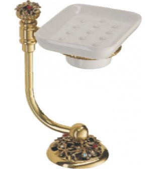 Мыльница (керамика) на подставке (цвет блестящий, декор блестящий) MARE