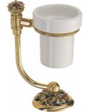 Стакан для ванной комнаты (керамика) на подставке (цвет блестящий, декор блестящий) MARE