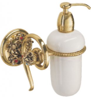 Дозатор для жидкого мыла (керамика, цвет блестящий, декор блестящий) MARE