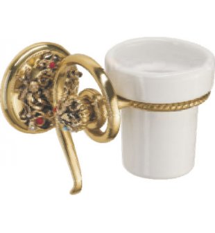 Стакан для ванной комнаты (керамика цвет блестящий, декор блестящий) MARE