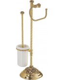 Щеткодержатель с держателем для бумаги напольный (цвет блестящий, декор блестящий) MARE