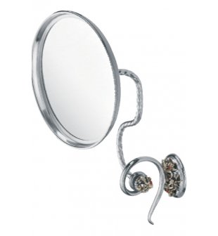 Зеркало для ванной комнаты (цвет хром, декор состаренное серебро) MARE