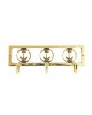 Вешалка для одежды "Якорь" (3 крючка) в блестящей латуни