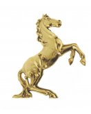 Вешалка для одежды "Лошадь" (3 крючка) в блестящей латуни