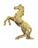 Вешалка для одежды "Лошадь" (3 крючка) в блестящей латуни