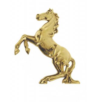 Вешалка для одежды "Лошадь" (3 крючка) в блестящей латуни