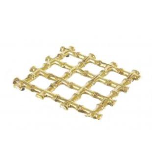 Подставка под кастрюлю в блестящей латуни