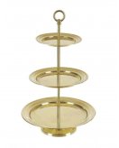 Фруктовница трехъярусная 1.903 в блестящей латуни