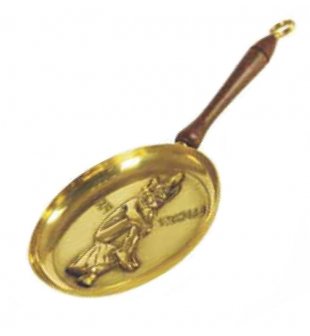 Декоративная "Сковородка" 15.0186 в блестящей латуни