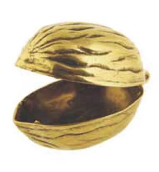 Шкатулка "Орех" 2.015 в блестящей латуни