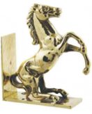 Подставка для книг "Лошадь" в блестящей латуни