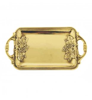 Поднос 1.640 в блестящей латуни