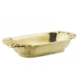 Тарелка овальная 1.630 в блестящей латуни