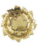 Блюдо "Листья" 2.006 в блестящей латуни