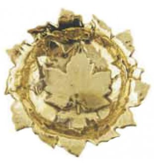 Блюдо "Листья" 2.006 в блестящей латуни