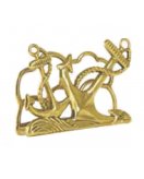 Подставка для писем "Якорь" в блестящей латуни