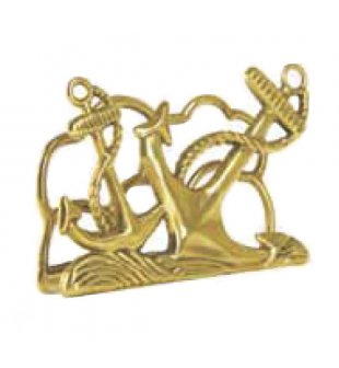 Подставка для писем "Якорь" в блестящей латуни