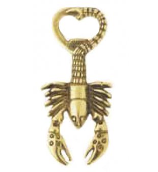 Открывалка для бутылок "Краб" в блестящей латуни