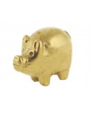Пресс-папье "Поросенок" в блестящей латуни