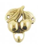 Крючок "Вишня" в блестящей латуни