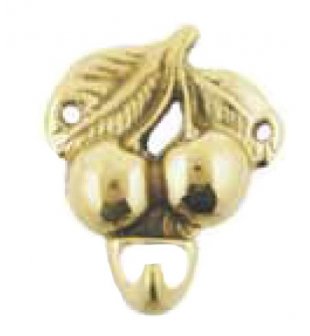 Крючок "Вишня" в блестящей латуни