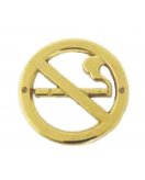 Аксессуар-табличка настенная "Курить запрещено" в блестящей латуни