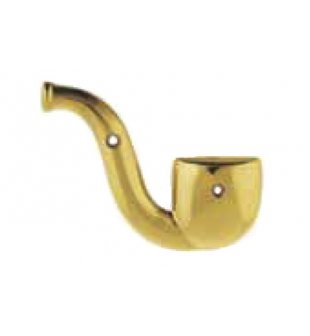 Аксессуар-табличка настенная для туалета "Трубка" в блестящей латуни