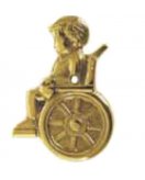 Аксессуар-табличка настенная для туалета "Мальчик" в блестящей латуни