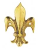 Крючок для одежды "Лилия" в блестящей латуни