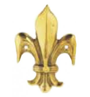 Крючок для одежды "Лилия" в блестящей латуни