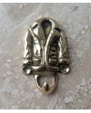 Крючок "Куртка" в блестящей латуни