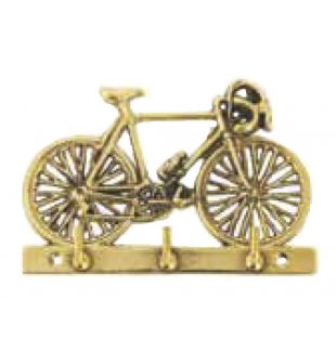 Вешалка "Велосипед" (3 крючка) в блестящей латуни