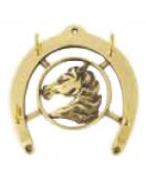 Вешалка "Подкова" (4 крючка) в блестящей латуни