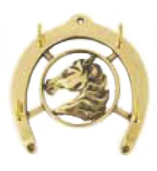 Вешалка "Подкова" (4 крючка) в блестящей латуни