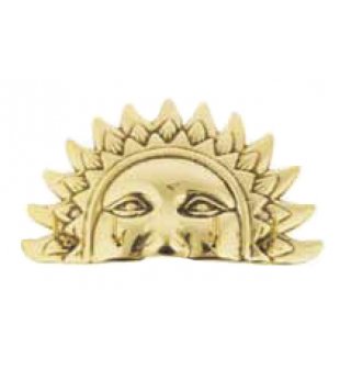 Вешалка "Солнце" (4 крючка) в блестящей латуни