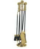 Каминный набор (кочерга, щипцы, совок, метелка) 1193A блестящая латунь