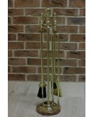 Каминный набор Диммарк 1150LMR мрамор красный, античная латунь