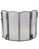 Экран декоративный (4 створки) для защиты от искр 131899 в состаренной латуни