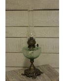 Лампа керосиновая Диммарк 131110, зеленое стекло, состаренная латунь