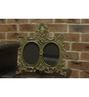 Рамка для фотографий 00616 в блестящей и состаренной латуни