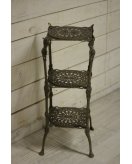 Столик (3 столешницы квадратные) 130374 в блестящей и состаренной латуни