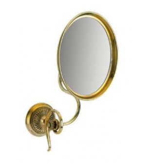 Зеркало для ванной в блестящей латуни